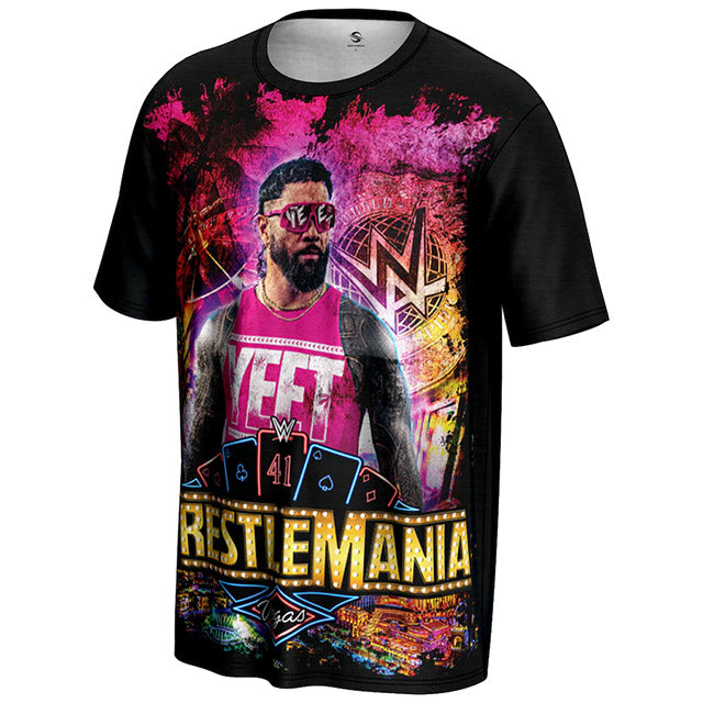 海外取寄 レッスルマニア41 チャンピオンモデル ジェイ ウーソ WWE PROSHPHERE YEETMANIA Tシャツ