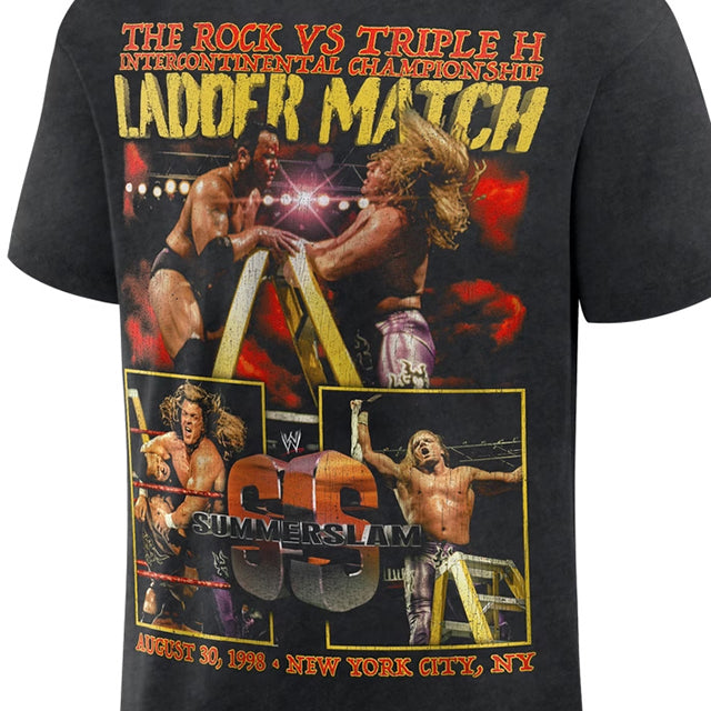 ザ ロック vs トリプルHモデル 海外取寄 WWE AUTHENTIC Tシャツ SUMMERSLAM 1998 T-SHIRT BLACK