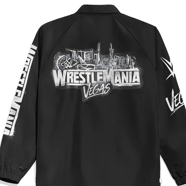 海外取寄 レッスルマニア42モデル WWE コーチジャケット WRESTLEMANIA 42 VEGAS COACHES JACKET BLACK