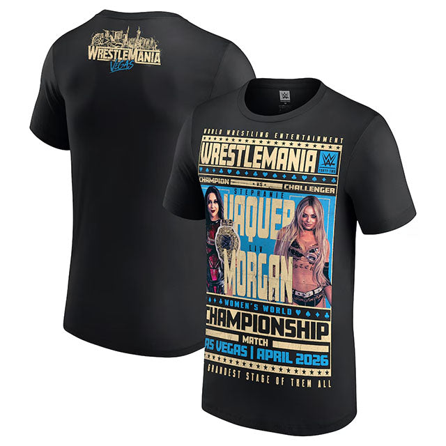 海外取寄 レッスルマニア42モデル ステファニー バッケル vs リヴ モーガン WWE AUTHENTIC Tシャツ