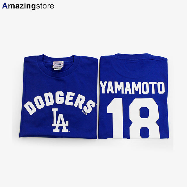 山本由伸モデル ファナティクス Tシャツ ロサンゼルス ドジャース MLB& NAME&NUMBER T-SHIRT ROYAL BLUE