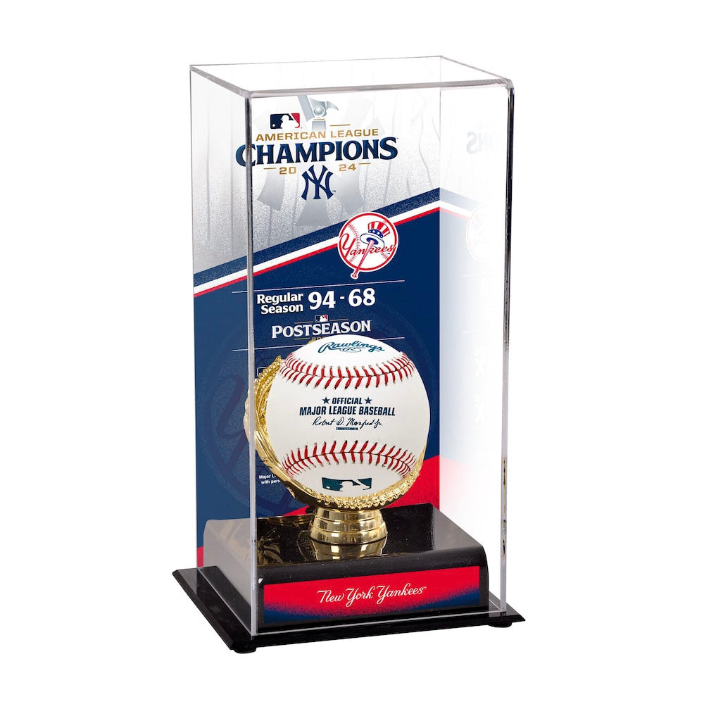 即日発送 2024 ア・リーグ ディビジョンチャンピオン ボールディスプレー ニューヨーク ヤンキース POSTSEASON AMERICAN LEAGUE CHAMPIONS SUBLIMATED DISPLAY CASE