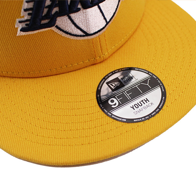 子供用 ニューエラ キャップ 9FIFTY ロサンゼルス レイカーズ YOUTH NBA TEAM BASIC SNAPBACK CAP GOLD