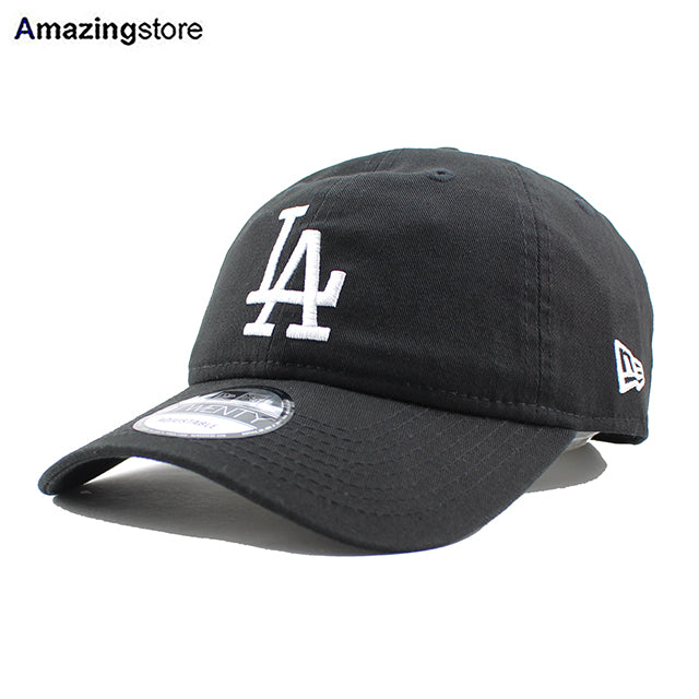 ニューエラ キャップ 9TWENTY ロサンゼルス ドジャース MLB WASHED COTTON STRAPBACK CAP BLACK