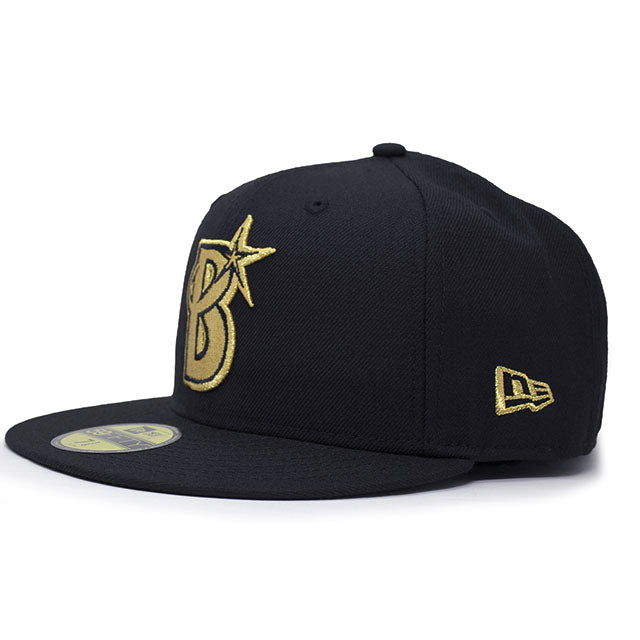 ニューエラ キャップ 59FIFTY 横浜DeNA ベイスターズ NPB FITTED CAP BLACK-METALLIC GOLD