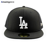 ニューエラ メッシュキャップ 59FIFTY ロサンゼルス ドジャース MLB TEAM BASIC MESH FITTED CAP BLACK