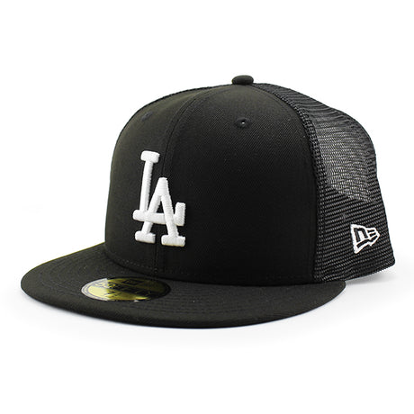 ニューエラ メッシュキャップ 59FIFTY ロサンゼルス ドジャース MLB TEAM BASIC MESH FITTED CAP BLACK