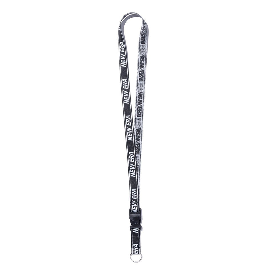ニューエラ ネックストラップ NECK STRAP LANYARD BLACK-WHITE