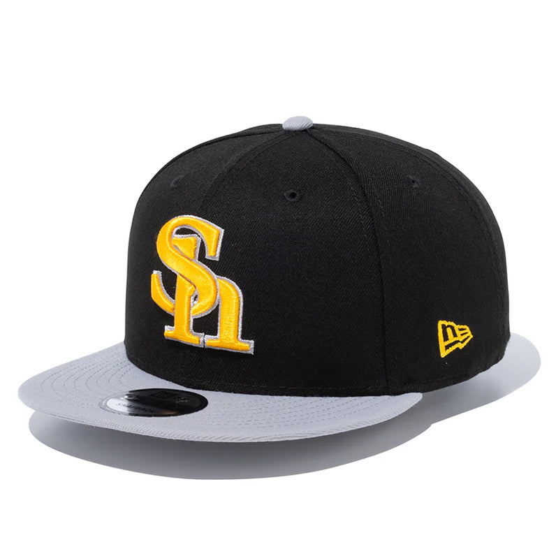ニューエラ キャップ 9FIFTY スナップバック 福岡ソフトバンク ホークス NPB TEAM LOGO SNAPBACK CAP BLACK GREY