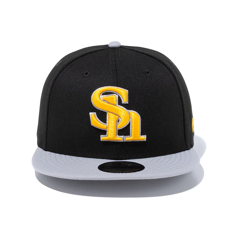ニューエラ キャップ 9FIFTY スナップバック 福岡ソフトバンク ホークス NPB TEAM LOGO SNAPBACK CAP BLACK GREY