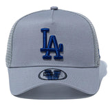 ニューエラ メッシュキャップ 9FORTY ロサンゼルス ドジャース MLB A-FRAME TRUCKER MESH CAP GRAY