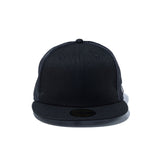ニューエラ メッシュキャップ 59FIFTY BLANK BASIC TRUCKER MESH FITTED CAP BLACK BLACK FLAG