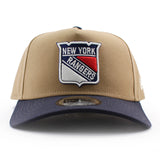 ニューエラ キャップ 9FORTY ニューヨーク レンジャース NHL A-FRAME SNAPBACK CAP KHAKI-NAVY