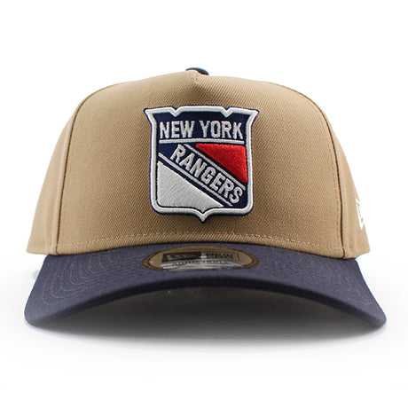 ニューエラ キャップ 9FORTY ニューヨーク レンジャース NHL A-FRAME SNAPBACK CAP KHAKI-NAVY