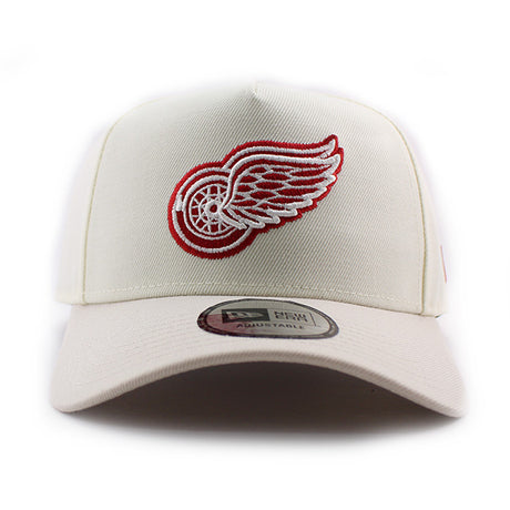 ニューエラ キャップ 9FORTY デトロイト レッドウィングス NHL A-FRAME SNAPBACK CAP CHROME WHITE-STONE