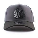 ニューエラ キャップ 9FORTY シカゴ ブラックホークス NHL A-FRAME SNAPBACK CAP GRAPHITE-BLACK