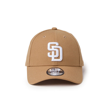 ニューエラ キャップ 9FORTY サンディエゴ パドレス MLB TEAM ADJUSTABLE STRAPBACK CAP KHAKI WHITE