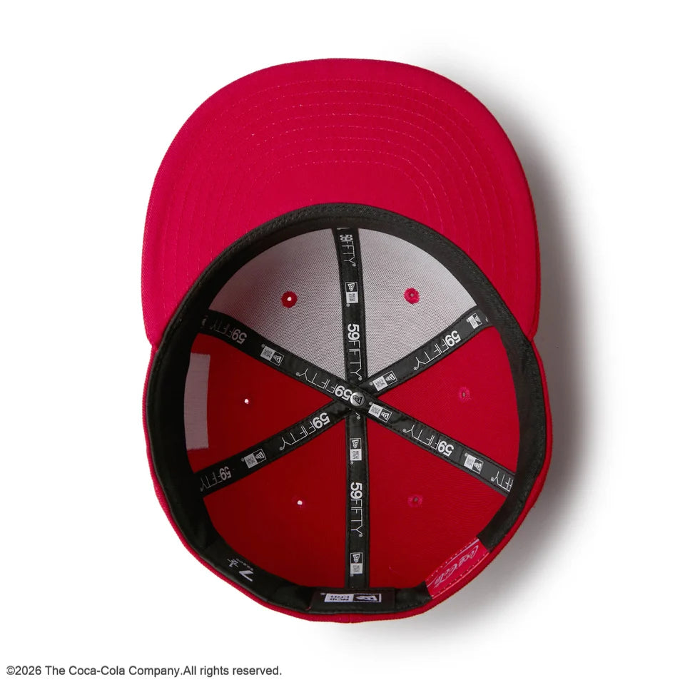 ニューエラ キャップ 59FIFTY コカ コーラ LOGO FITTED CAP SCARLET