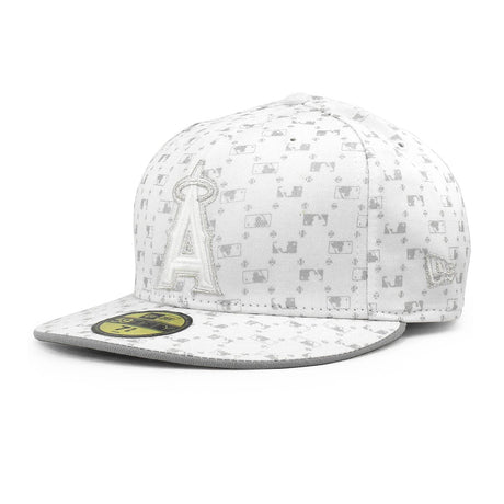 ニューエラ キャップ 59FIFTY ロサンゼルス エンゼルス MLB FLOCKING FITTED CAP WHITE