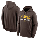 海外取寄 2025 ポストシーズンモデル ナイキ プルオーバーフーディー サンディエゴ パドレス MLB POSTSEASON AUTHENTIC COLLECTION THERMA FLEECE HOODIE BROWN