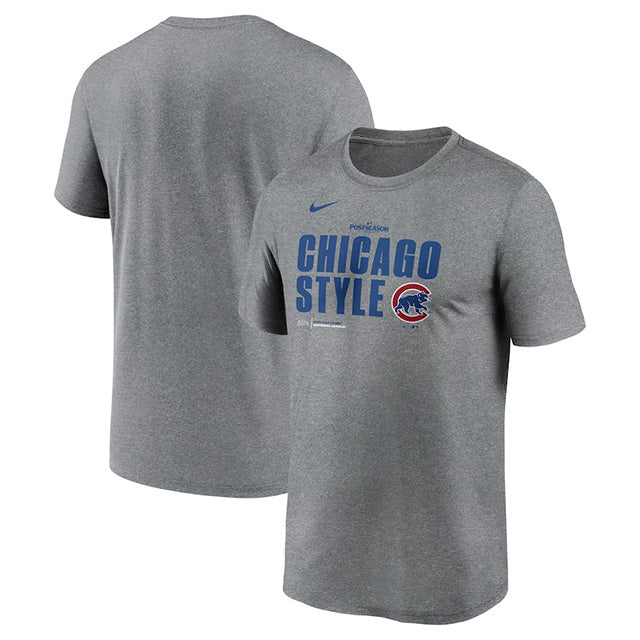 海外取寄 2025 ポストシーズンモデル ナイキ Tシャツ シカゴ カブス MLB POSTSEASON LEGEND Dri-FIT T-SHIRT HEATHER CHARCOAL
