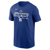 2025 ワールドシリーズチャンピオンモデル 海外取寄 ナイキ Tシャツ ロサンゼルス ドジャース MLB 2025 WORLD SERIES CHAMPIONS TEAM LOGO T-SHIRT BLUE