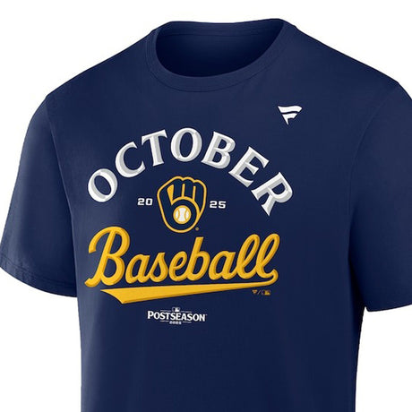 2025 ポストシーズンモデル 海外取寄 Tシャツ ミルウォーキー ブリュワーズ MLB 2025 POSTSEASON LOCKER ROOM T-SHIRTS NAVY FANATICS BRAND MILWAUKEE BREWERS