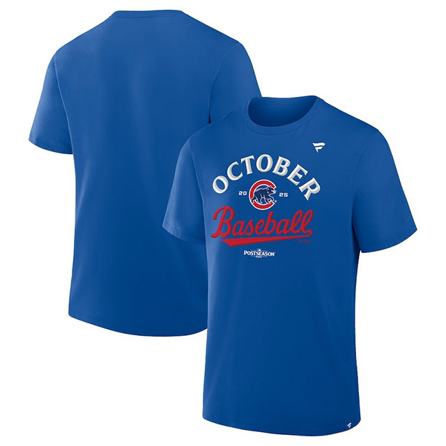 2025 ポストシーズンモデル 海外取寄 Tシャツ シカゴカブス MLB 2025 POSTSEASON LOCKER ROOM T-SHIRTS BLUE FANATICS BRAND CHICAGO CUBS
