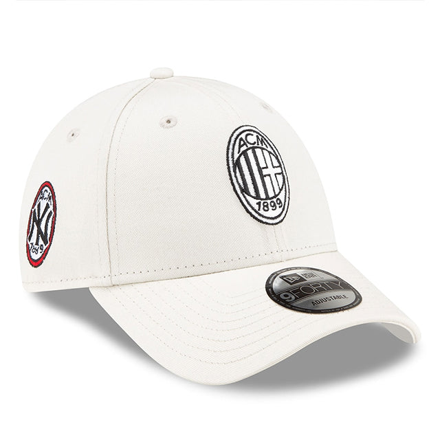 海外取寄 ニューエラ キャップ 9FORTY スナップバック AC ミラン ニューヨーク ヤンキース CREST STRAPBACK CAP CREAM