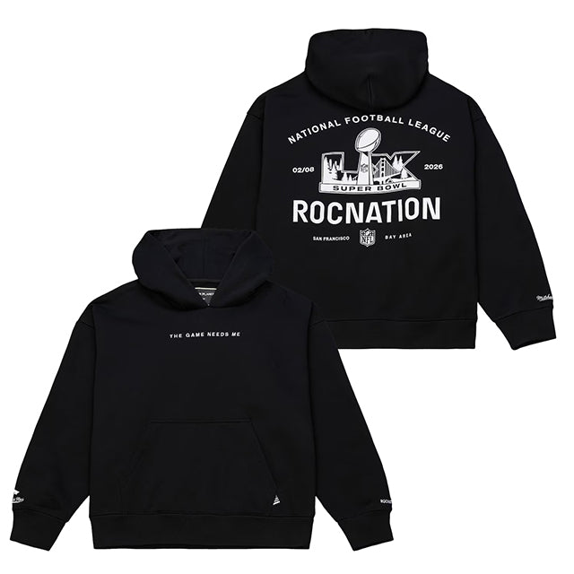 第60回スーパーボウル×ミッチェル アンド ネス×ロックネイション×ペーパープレーン プルオーバーフーディ－