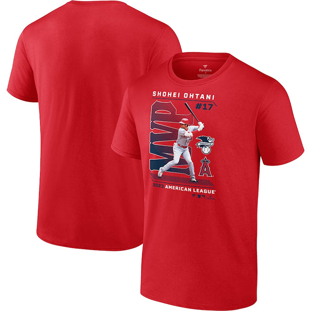 エンゼルス大谷翔平ア・リーグ MVP 記念 2023 フォト Tシャツネイビー 