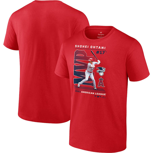 海外取寄 大谷翔平ア・リーグMVP記念モデル ロサンゼルス エンゼルス Tシャツ  2023AL MVP T-SHIRT RED LOS ANGELES ANGELS