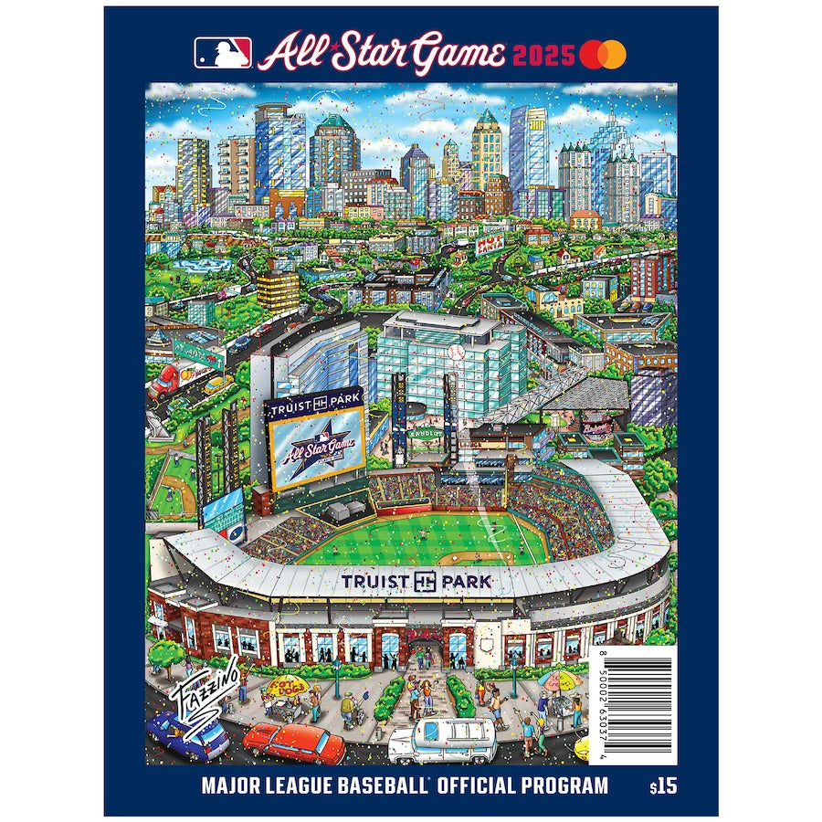 海外取寄 2025 MLB ALL STAR GAME OFFICIAL PROGRAM WITH SPECIALITY COVER ARTWORK BY CHARLES FAZZINO 2025 MLB オールスターゲーム プログラム パンフレット スペシャルカバー チャールズ・ファジーノ