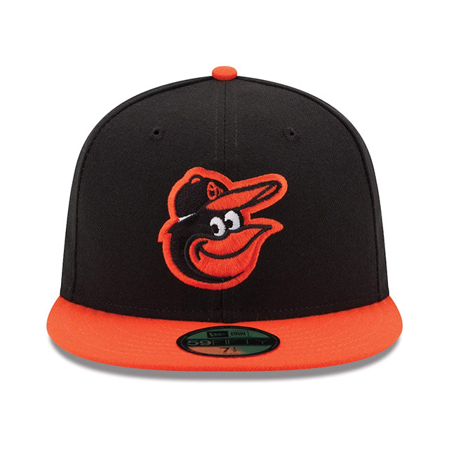 ニューエラ キャップ 59FIFTY ボルチモア オリオールズ MLB ON-FIELD AUTHENTIC ROAD FITTED CAP BLACK-ORANGE