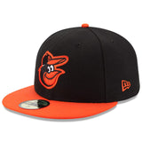 ニューエラ キャップ 59FIFTY ボルチモア オリオールズ MLB ON-FIELD AUTHENTIC ROAD FITTED CAP BLACK-ORANGE