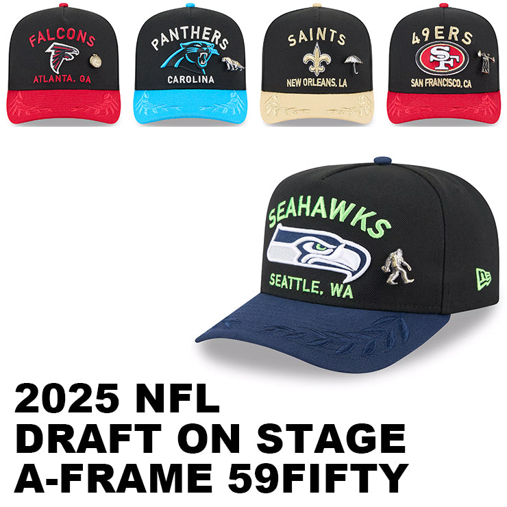 2025 NFL ドラフト選手着用 ニューエラ キャップ 59FIFTY NFL NFC 2025 ONSTAGE DRAFT A-FRAME FITTED CAP