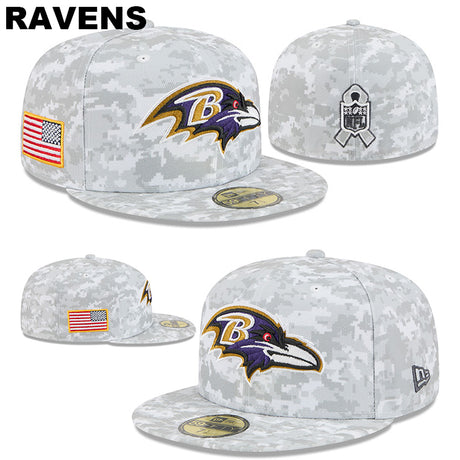 ニューエラ ニットキャップ 59FIFTY NFL 2025 SALUTE-TO-SERVICE FITTED CAP SNOW WHITE DEGITAL