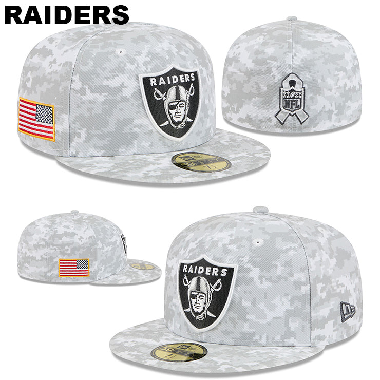ニューエラ キャップ 59FIFTY NFL 2025 SALUTE-TO-SERVICE FITTED CAP SNOW WHITE DEGITAL