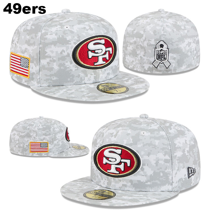 ニューエラ キャップ 59FIFTY NFL 2025 SALUTE-TO-SERVICE FITTED CAP SNOW WHITE DEGITAL