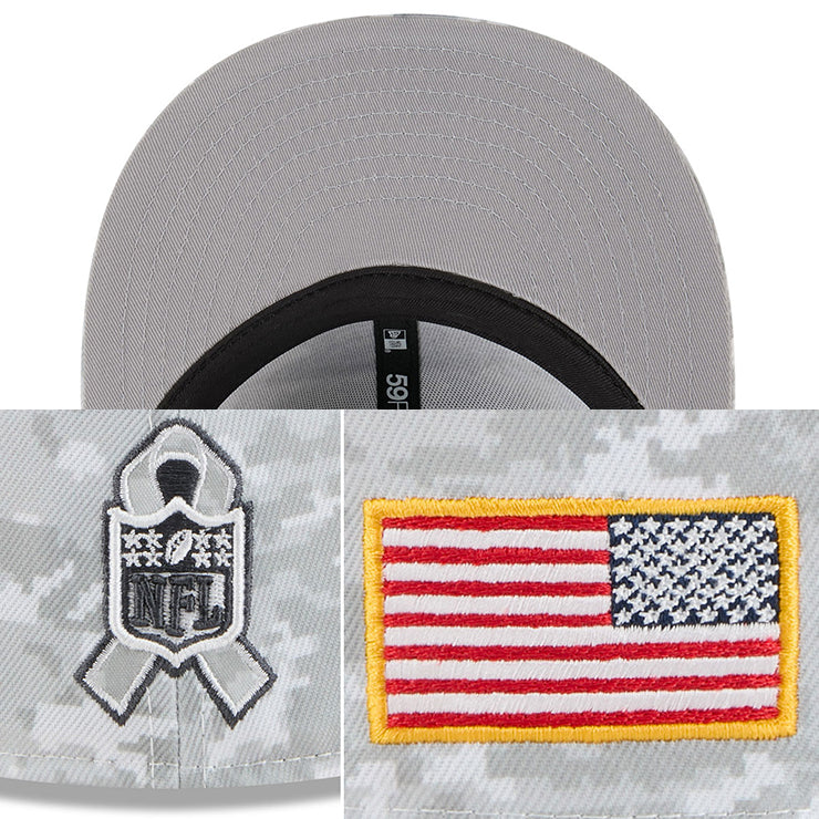 ニューエラ キャップ 59FIFTY NFL 2025 SALUTE-TO-SERVICE FITTED CAP SNOW WHITE DEGITAL
