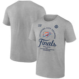 海外取寄 Tシャツ オクラホマシティ サンダー 2025 NBA WESTERN CONFERENCE CHAMPIONS LOCKER ROOM T-SHIRT HEATHER GREY