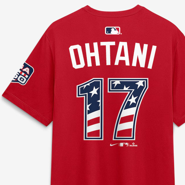 海外取寄 大谷翔平モデル ナイキ 2026 MLB オールスター Tシャツ 2026 MLB ALL-STAR GAME NATIONAL LEAGUE NAME&NUMBER T-SHIRT RED