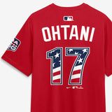 海外取寄 大谷翔平モデル ナイキ 2026 MLB オールスター Tシャツ 2026 MLB ALL-STAR GAME NATIONAL LEAGUE NAME&NUMBER T-SHIRT RED