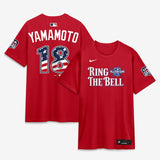 海外取寄 山本由伸モデル ナイキ 2026 MLB オールスター Tシャツ 2026 MLB ALL-STAR GAME NATIONAL LEAGUE NAME&NUMBER T-SHIRT RED