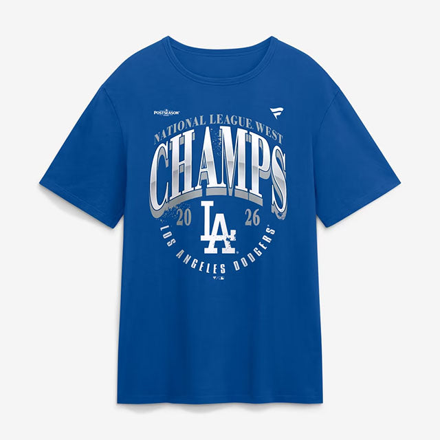 地区優勝モデル 海外取寄 ロサンゼルス ドジャース Tシャツ 2026 NATIONAL LEAGUE WEST DIVISION CHAMPIONS LOCKER ROOM T-SHIRT ROYAL BLUE