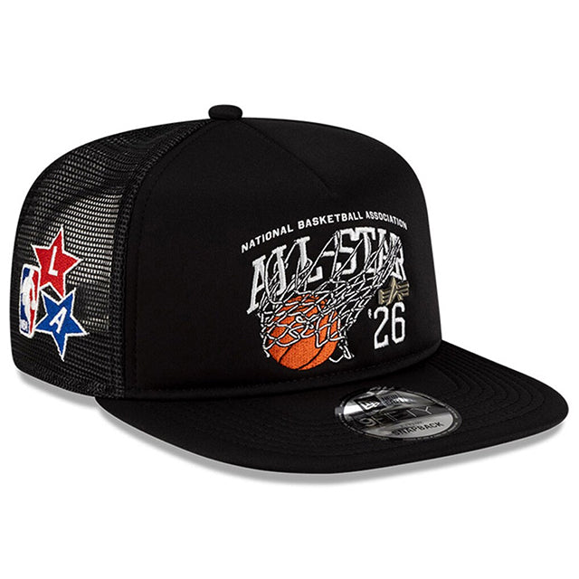 海外取寄 ニューエラ キャップ 9FIFTY × ALPHA INDUSTRIES × 2026 NBA ALL-STAR GAME SNAPBACK TRUCKER CAP BLACK