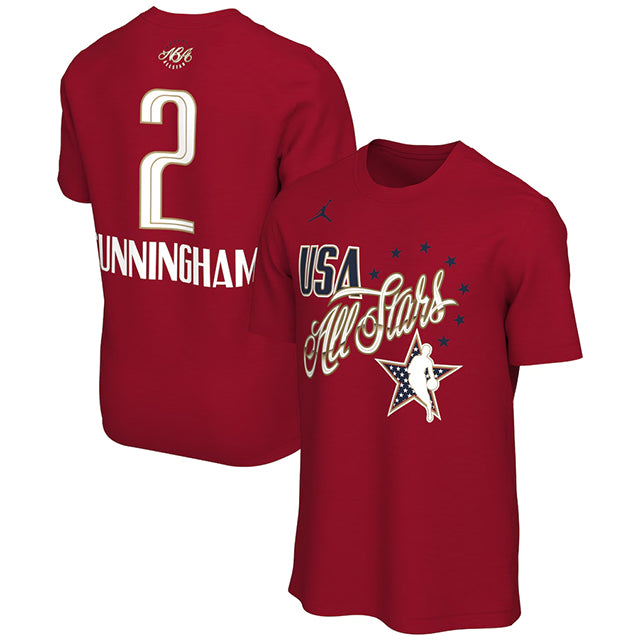 海外取寄 ケイド カニングハムモデル ジョーダンブランド Tシャツ 2026 NBA ALL-STAR GAME NAME&NUMBER T-SHIRT RED