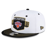 53年振りNBAファイナル優勝 海外取寄 ニューエラ キャップ 9FIFTY ニューヨーク ニックス 2026 NBA FINALS CHAMPIONS LOCKER ROOM SNAPBACK WHITE-BLACK
