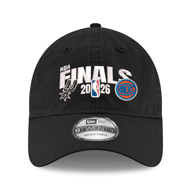 NBAファイナルモデル 海外取寄 サンアントニオ スパーズ vs ニューヨーク ニックス ニューエラ キャップ 9TWENTY 2026 NBA FINALS MATCHUP ADJUSTABLE CAP BLACK