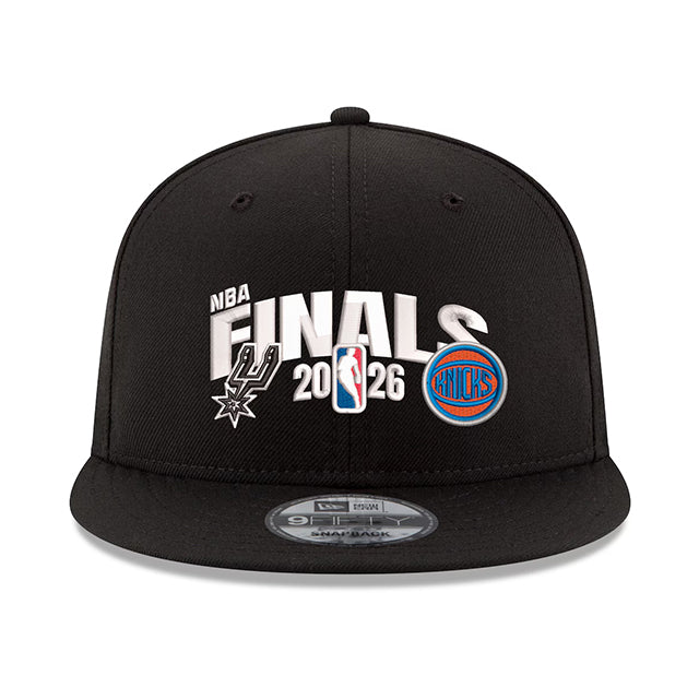 NBAファイナルモデル 海外取寄 サンアントニオ スパーズ vs ニューヨーク ニックス ニューエラ キャップ 9FIFTY 2026 NBA FINALS MATCHUP SNAPBACK CAP BLACK